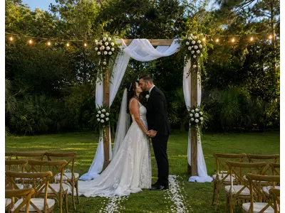 Wedding Arch - Rustic Wood in Riviera Beach