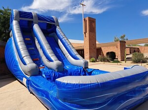 17ft Silver Sea Water Slide