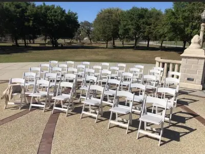 White Resin Wedding Chairs in dr phillips