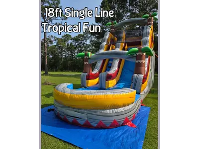 Tropical Fun Water Slide 18ft H by 23ft L in Ocean Isle Beach