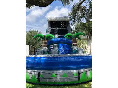 22′ Blue Tsunami Waterslide #216B in lake nona