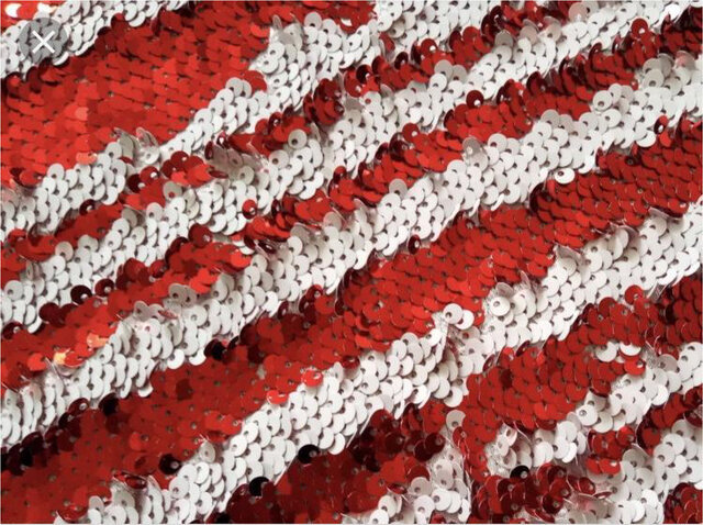 Sequin - Red and Silver in Ferndale