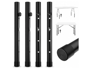 Table Leg Riser Extensions - Black - 4 Pack