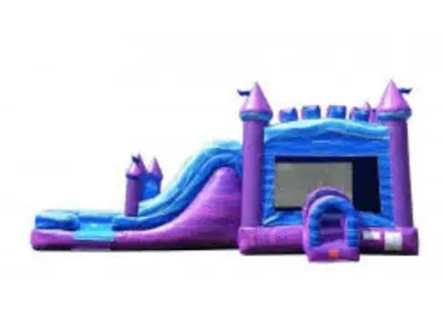 Purple Bounce House Water Slide Combo in manchester