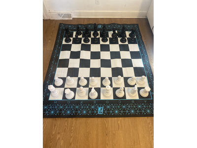 Giant checkers and cheese