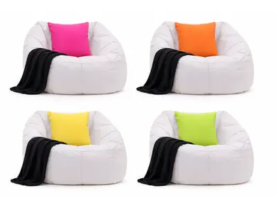 White Bean Bag Chair in Greenville