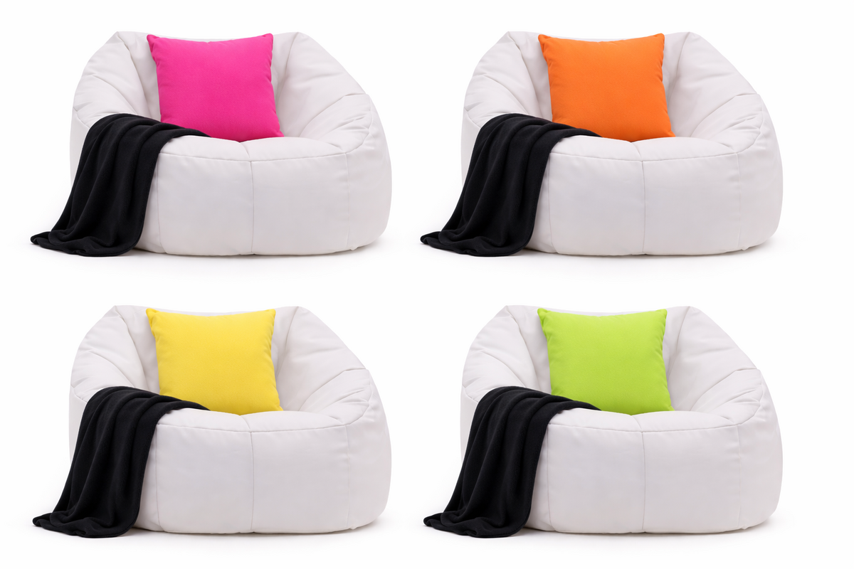 White Bean Bag Chair in Greenville