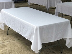 60 x 102 Rectangular white table cloth