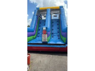18' Rock Climbing & Double Lane Obstacle Course Wet #334W in meadow wood