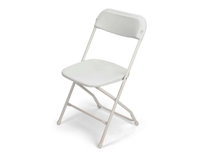 Folding Chairs - Plastic - White