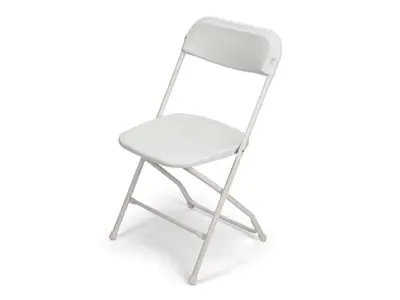 Folding Chairs - Plastic - White in Hypoluxo