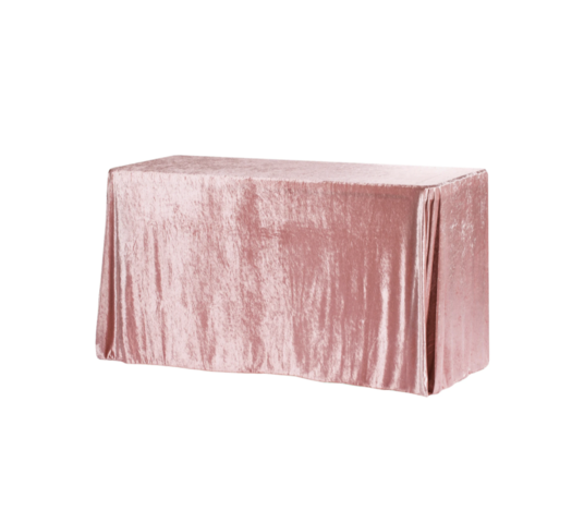 Dusty Rose / Mauve Velvet Rectangular Tablecloth