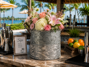 Metal Bucket Large Rustic