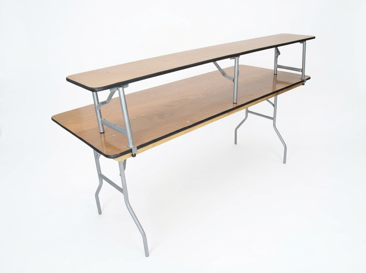 6ft Skirted Bar Table (Black) in Riverside