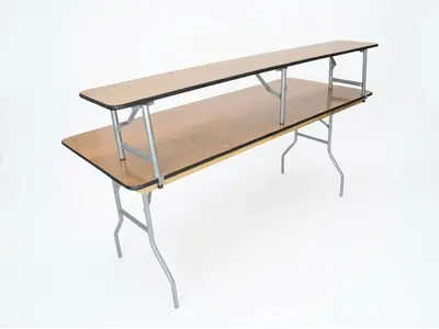 6ft Skirted Bar Table (Black) in Riverside