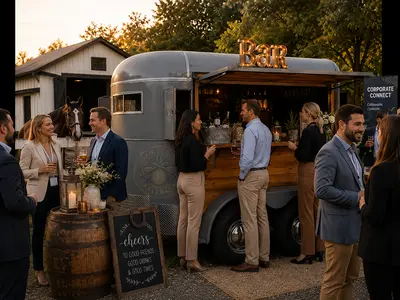 "Pouring Rein" Horse Trailer Mobile Bar in New YorkNorth Salem
