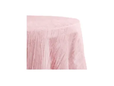Accordion Crinkle Taffeta 120" Round Tablecloth - Pink