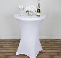 White spandex bistro covers in Wayne