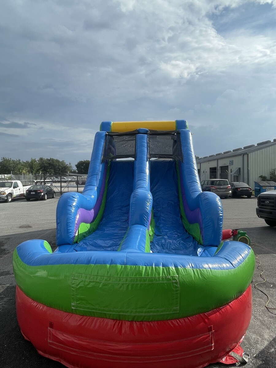 18' Rock Climbing & Double Lane Obstacle Course Wet #334W in meadow wood
