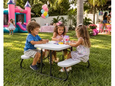 Kid's Picnic Table - White - 32in. in Frenchman's Creek