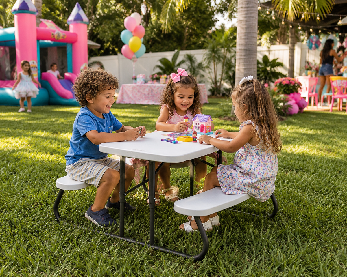 Kid's Picnic Table - White - 32in. in Frenchman's Creek