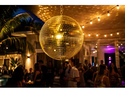 Disco Ball - Gold - 8" in South Palm Beach