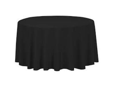Black Table Cloth 60" Round