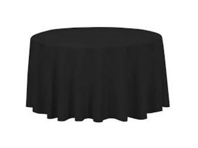 Black Table Cloth 60" Round