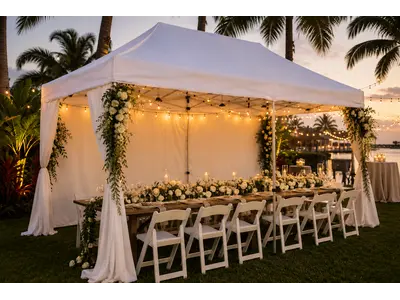 Tent - White - Pop up - 20x10 in Tequesta
