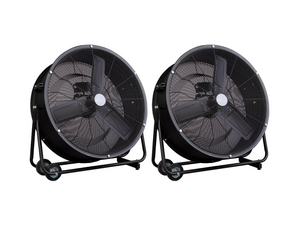 Two 24-inch Drum Fans Package