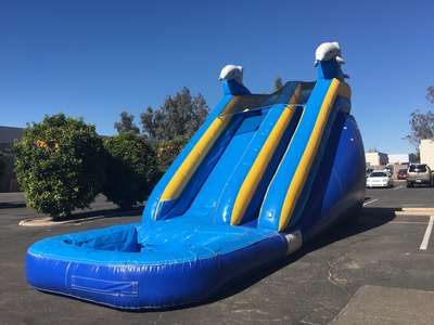 18ft Blue Dolphins Water Slide