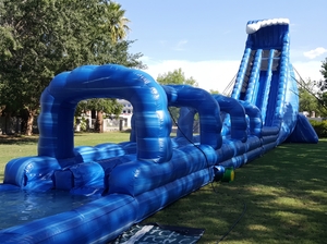 42ft Blue Tsunami Water Slide (Double Lane)