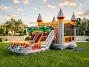 T-Rex Combo Bounce House (Dry/Wet)
