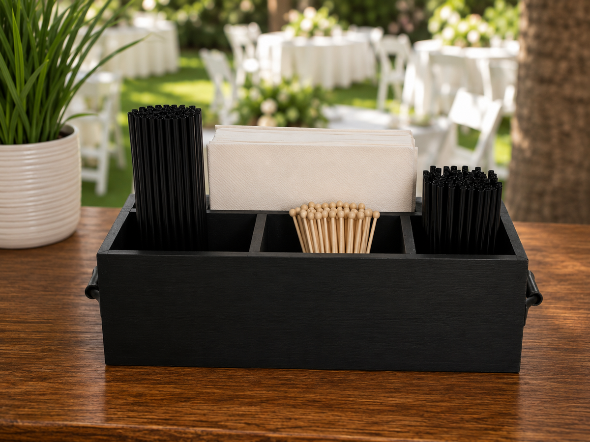 Bar Caddy - Black - Wood in Fort Lauderdale