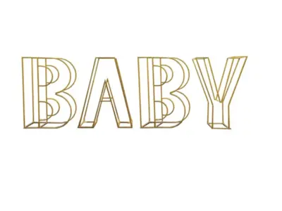 Gold Baby Sign