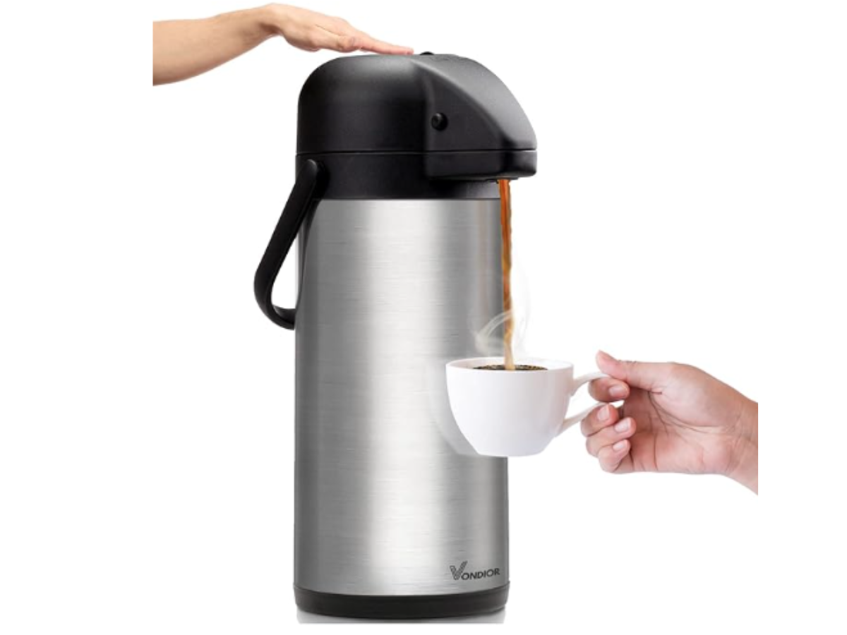 Hot or Cold Beverage Dispenser - Stainless - Air Pot 10oz/3L in Highland Beach
