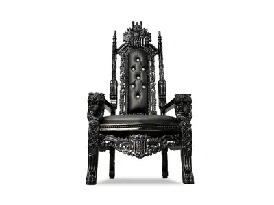 Black on Black Lion King Throne