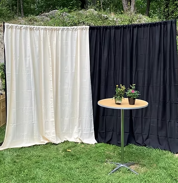Photo backdrop curtain in Hopatcong