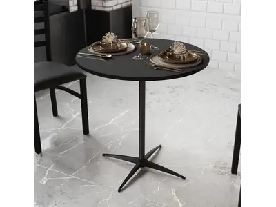 Black 30 inch Round Table - Standard Height in Southfield