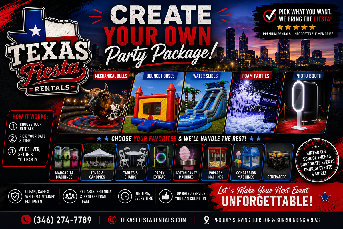 🎉 Build Your Own Party Package – Request a Custom Quote in Houston