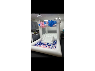 White Bouncer With Slide & Ball Pit/Pool