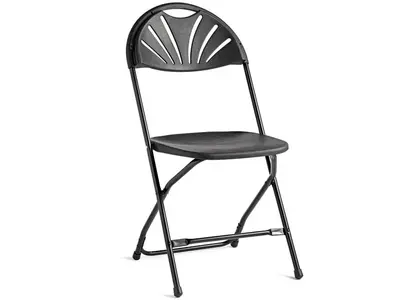 Tuxedo Black Fan Chair in Dennisville