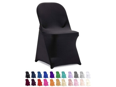 Black Stretch Spandex Folding Chair Cover