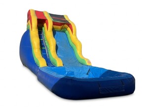 16' Multicolor Inflatable Waterslide 