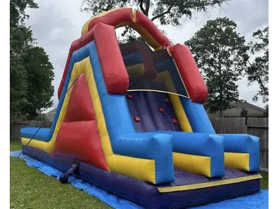 Giant Rock Climb Dual Lane Dry Slide in Sewell