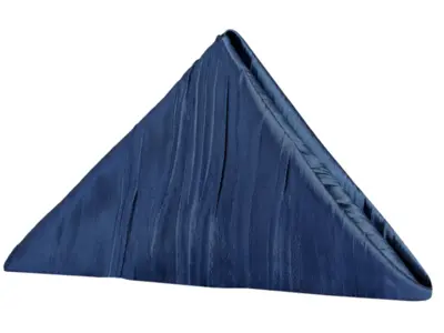 Accordion Crinkle Taffeta Napkin 20"x20" - Navy Blue