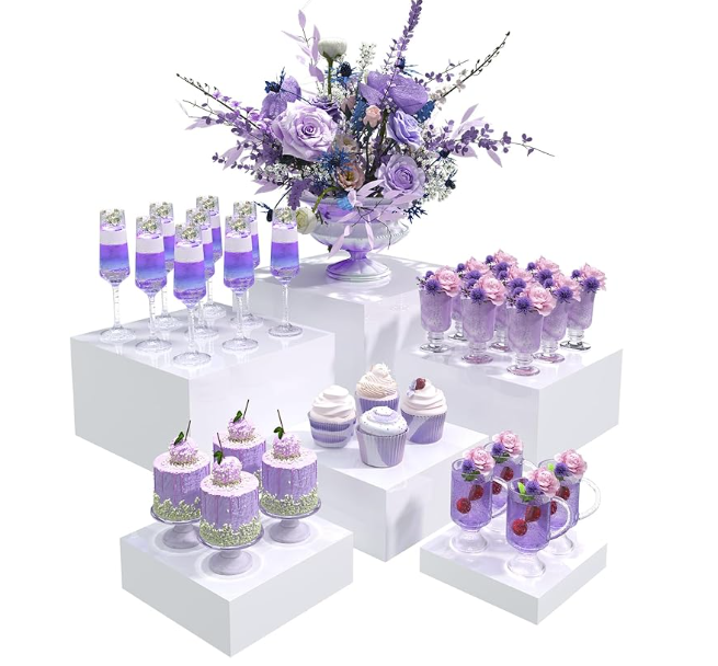 Acrylic White Risers - Grazing Table in Hamilton