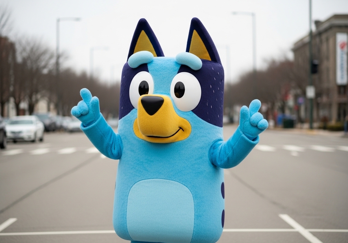 Blue Dog Mascot