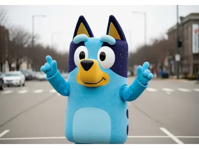 Blue Dog Mascot