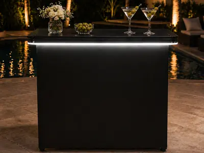 Small Satellite Bar - Black- LED-Multi-Colors in Hypoluxo